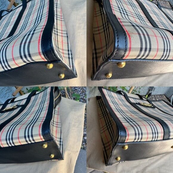 Burberry Large Link Zip 1983 Check Tote - Picture 12 of 14